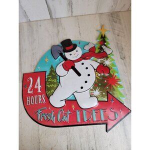 Metal snowman xmas shabby chic‎ hanging sign decor